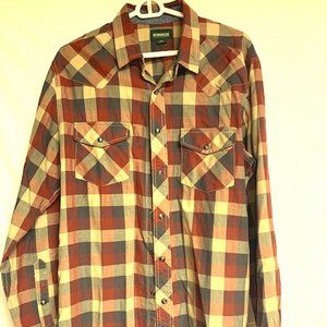 Outdoor Life Plaid Long Sleeve Button Down Shirt